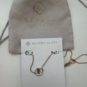 🌸Kendra Scott Gold Necklace with Crystal NWT